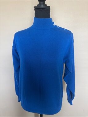 Vintage Robinsons Cashmere Turtleneck Sweater in Charcoal